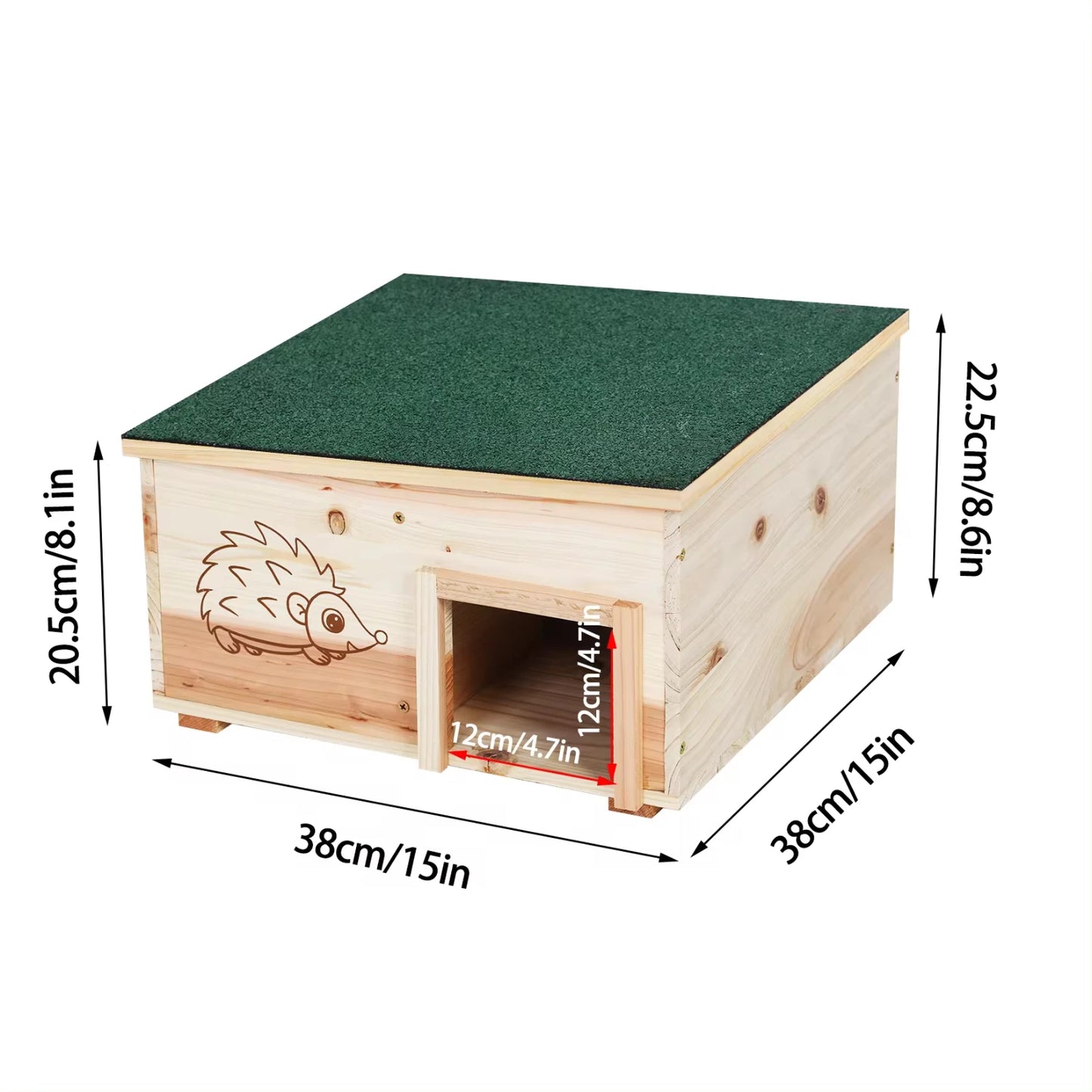 Wooden Hedgehog House